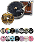 Record Player Car Air Freshener Vent Clip with 15pcs Refill Pads, Retro Black Ice Aromatherapy Diffuser for Singer Merch Gift, Air Freshener Car Decor Accessories, Music Lovers Gifts