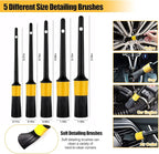 Car Wash Brush with Long Handle, 55 inch Car Wash Mop Car Wash Kit Mitt Retractable Bent Pole Car Wash Brush for Cars RV Truck Boat
