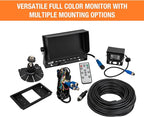Buyers Products 8883050 Rearview Backup Camera W/DVR & Night Vision, 7" 4 View Color Monitor, Remote Control & 128GB SD Card, Backup Camera for Trucks, RVs, Trailers, Vans, Reverse Camera for Trucks