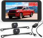 AUTO-VOX Wireless Backup Camera:1080P HD Dual-Channel Monitor, Easy Installation,Stable Digital Transmission Signal,IP69K Waterproof Night Vision Back Up Camera for Truck,SUV,Car,Vans