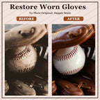 Arrowbash 4 Pcs Softball Glove Cleaning Kit with 6 in Wooden Horsehair Boar Bristle Brushes and 12 in Microfiber Waffle Towels Leather Glove Cleaner Care Accessories for Baseball Softball