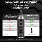 Magic Shield Diamond AI Coating – Graphene Liquid Self-Leveling Techology | Repairs & Protects | Last for 10 Years | High-Gloss Shine | Hydrophobic & Scratch-Resistant | for Car Paint, Headlights ONLY
