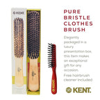 Kent CG1 Clothes Brush Cherrywood 100% Natural Black Bristle and Lint Remover Especially for Jeans or Corduroy Garments for Keeping Fabrics Free from Fibres, Fluff and Pet Hair. Made in England