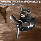Cartoon Bear Car Air Fresheners 2 Pack Pilot Black Automotive Air Outlet Fan Cool Cute Air Freshener for Car Creative Car Perfume Decoration for Vehicle Vent Scent Clip Diffuser Ornament Accessories