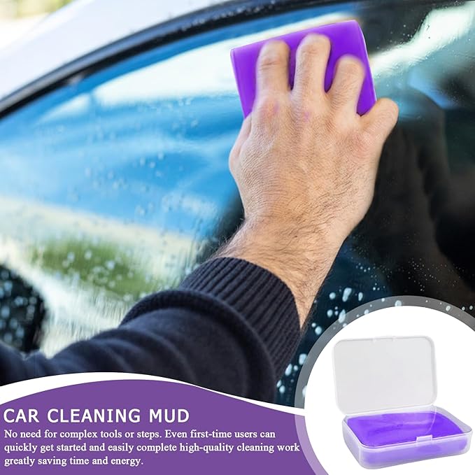 Car Clay Bar - purrple Auto Detailing Magic Clay Bars | Auto Clean Wash Bars | Car Wash Mud | Auto Glass Cleaner | Car Detailing Clay | Car Interior Detailing Kits for Cleaning Cars