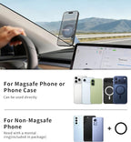 Magnetic Car Mount for Tesla, 360° Adjustable Phone Holder for Tesla Model 3 and Y, Strong Magnet & Foldable Car Accessories, All-metal Phone Mount for Magsafe Compatible with iPhone 17 16 15 Pro Max
