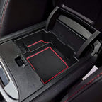 RUNROAD Center Console Upgraded Organizer Compatible with Acura RDX 2019 2020 2021 2022 2023 2024 Accessories, Armrest Storage Box Insert Card Container ABS Coin Holder Console Tray, Red