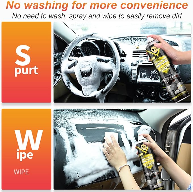 Shima Multifunctional Car Foam Cleaner, Magic Foam Cleaner, Shima Foam Cleaner, Large Capacity Multifunctional Foam Cleaner, Powerful Decontamination Foam Cleaner for Car and House (650 ml)