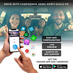 DS18 Eagle-F3 4K Dash Cam Triple Front Cabin and Rear, WiFi GPS Dash Cam with Night Vision, 24/7 Parking Mode, G-Sensor, Loop Recording, Includes 64GB microSD Card