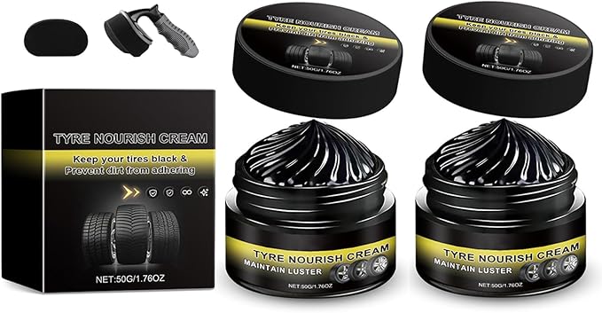 New 2026 Car Tire Ceramic - Powerful Wheel Cleaning Refurbish Wax, Tyre Nourish Cream, Tire Wax for Ultimate Wheel Protection (2 PCS Professional Set)