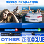 ZEROXCLUB Car Backup Camera 6 Auto LED Lights Night Vision, IP69 Waterproof Wired License Plate Rear View Camera 149° Wide View Reversing Camera for Car Pickup Truck SUV-B2
