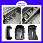 2025 2026 Civic Double Center Console Organizer Tray for 2022-2026 Honda Civic 11th Gen Sedan Hatchback LX EX Sport 2025 Accessories Civic 2026 Central Console Organizer Insert Tray(2pcs)