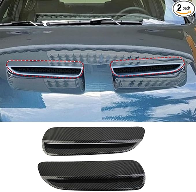 Car Engine Hood Air Outlet Vent Cover Trim Compatible with Pontiac G8 08-09/Holden Commodore 06-12 Car Front Engine Hood Vent Air Flow Intake Body Moulding Protection Cover decoration (carbon fiber)