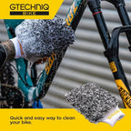 Gtechniq Bike Microfiber Wash Mitt | Ultra Low-Friction Glide, Inner Foam Core Holds High Volume of Wash Suds, Polyester Fibers Capture and Release Contaminants, Minimizes Swirls, Durable