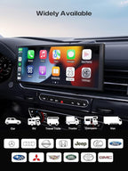 INNOVV V2 10.3 Inch Wireless CarPlay & Android Auto HD IPS Touch Screen 1920x720, Universal Fit, Plug and Play, Mirror Link, GPS, Loop Recording, Siri & Google Assistant, Adjustable Magic Stand