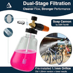 DBR Tech® Foam Cannon for Pressure Washer | Pro-Grade, 1.1mm Orifice, 1000-4000 PSI, Orange