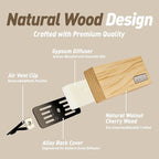 4 Packs Pine&Sage Scented Natural Wood Vent Clips,【No More Stuffy Air】 Odor Eliminator Car Scents Air Freshener Refills, Long Lasting Fragrance Diffuser, SUV Essentials Gift for Men