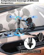 CloudValley Ford Bronco Phone Mount 2021-2026 2/4 Door, Magnetic Phone Holder with Aluminum Alloy, 360° Adjustable Off-Road Stable, No Drill No Damage Easy Install, Compatible with iPhone 17-12