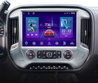 13.1" 8Core 8+128G Car Stereo Radio for Chevy Silverado GMC Sierra 2014-2018,5Ghz WiFi Android 13 Touch Screen Radio with Wireless CarPlay Android Auto BT DSP 48EQ Backup Camera,Silver