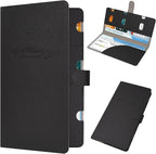 RSAquar Car Registration and Insurance Holder, Vehicle Glove Box Organizer Cool Car Accessories, Car Document Holder for Cards, Driver License & Essential Document, JD-Black
