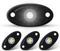 4Pods LED Rock Lights White LED Neon Underglow Light for Car Truck ATV UTV SUV Underbody Glow Trail Rig Lamp Waterproof (White)