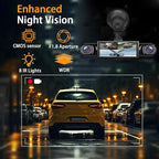 4 Channel Dash Cam 360° View, 1080P Front and Rear Inside, Left Right Dash Camera for Cars, Night Vision, WiFi & APP Control, G-Sensor, Loop Recording with 64GB SD Card (Y108WiFi+64G)