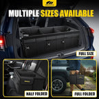 MIKKUPPA Car Trunk Organizer - 95L Collapsible Trunk Organizer with Lid, Sturdy Car Storage for SUV Auto Truck Van with Adjustable Straps and Non Slip Bottom (Black, X-Large)
