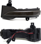 iJDMTOY Black-Out Smoked Lens Full LED Strip Dynamic Sequential Blink/Flow Side Mirror Turn Signal Light Assembly Kit Compatible with Subaru Impreza Legacy Crosstrek Ascent Forester, etc