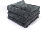 Maxshine Universal Microfiber Towels – 600GSM Edgeless Design – Ultra-Soft, High-Absorbency Towels for Car Detailing, Polishing & Scratch-Free Cleaning (Grey, 16" x 16" (3-Pack))