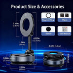 Vacuum Magnetic Car Phone Holder for Your Car, 360° Adjustable Car Phone Mount, Foldable Car Mount, for Magsafe Dashboard Car Bracket Stand for iPhone & Android