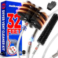 Holikme 32 Feet Dryer Vent Cleaner Kit, Upgrade Flexible Lint Brush with Drill Attachment, Extends Up to 32 Feet for Easy Cleaning,Use with or Without a Power Drill