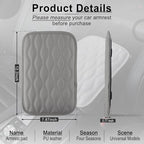 Amiss Auto Center Console Pad, Universal Waterproof Armrest Seat Box Cover, Leather Auto Armrest Cover Protector for Most Vehicles, SUV, Truck, Car (Gray)
