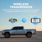 Type S True Wireless Solar Powered Smart HD Backup Camera | License Plate Frame Mount | Self-Charging | 3 Minute Installation | Universal Compatibility | 720p Night Vision