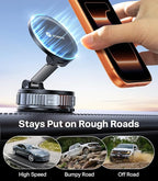 VICSEED Ultimate for Magsafe Car Mount [98+LBS Strongest Suction] 360° Vacuum Magnetic Phone Holders for Your Car Metal Arm Foldable Cellphone Mount for iPhone 17 16 15 14 13 12 Pro Max Air Android