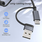 Basesailor for iPhone 17 16 Pro Max Car Charger Cord Coiled 3.3FT,4 in 1 USB C Coil 60W Multi Type C Fast Charging Cable with USB and Lightning Adapter for CarPlay,Apple 15 14 13 12,S26 S25,iPad Air 5