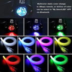 AZIMOM Mini 6W Twinkle Mixed 430pcs 13.1ft Fiber Optic Starlight Headliner Kit for Car Home End Glow Fiber Strands Sound-Activated APP& Remote Control Starlight Engine