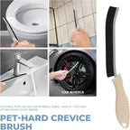 TQRR 3Pcs Cleaning Brush - Includes Soft Bristle, Hard Crevice, Multifunctional Grout Brush, Auto Vent Wheel, Kitchen House Cleaning Tools (Khaki)