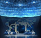 AZIMOM 200pcs 0.04in 9.8ft PMMA Plastic Flash Point Fiber Optic Strands Side Glow Curtain Waterfall Optical Fiber Cables for LED Light Engine Driver Source Decoration
