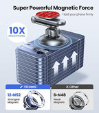 VICSEED Tesla Phone Mount【Strongest Magnet Power】 Foldable Hidden Tesla Phone Holder Fit for All Phones, Tesla Model 3/Y/Cybertruck Accessories, Tesla Model 3 Model Y for MagSafe Car Mount - Blue