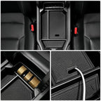 ELECFRESH 2PCS Center Console Organizer Tray for 2026 2023-2025 Honda Accord Accessories, Glove Storage Box with Aremrest Hidden Storage Box for Honda Accord