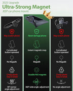 Magnetic Jeep Phone Mount for 2011-2017 Wrangler JK JKU with 15W Wireless Charging - Dashboard Phone Holder with Magnet for Jeep Wrangler Accessories