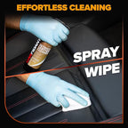 Leather Couch Cleaner - pH Neutral, Non-Toxic & Non-Greasy - Gently Removes Stains & Restores Natural Look - Safe for Car Leather Seats, Interior & Upholstery, Furniture & Sofa - 18 fl. Oz with towel