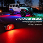 Kairiyard 8 Pods Rock Lights, RGB LED Rock Lights APP Control Music Mode Multilcolor Waterproof Underglow kit for Trucks Car ATV UTV RZR SUV