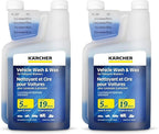 Kärcher 1 Quart Pressure Washer Vehicle Detergent and Wax - Power Washer Soap for Cars, Bikes, Trucks, Boats and More (Pack of 2)