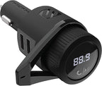 Scosche BTFM5 Bluetooth Hands-Free Car Kit with Digital FM Transmitter and Dual 12W USB Charging Ports For Vehicles