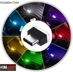 ICBEAMER Type C Adapters Atmosphere Light 1-Pack (Green) | Universal Plug-in Miniature LED Night Light for Car Interior and Trunk Ambient Illumination