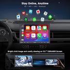 ATOTO S8 MS 10" Android Double-DIN & Single-DIN Car Stereo, QLED Floating Screen, 4G LTE/Wi-Fi, Dual Cam Recording, Wireless CarPlay & Android Auto, Dual Bluetooth, GPS Track, 36EQ, DSP