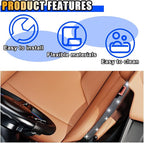 LAINLOY 2PCS Car Seat Gap Filler, Handmade Crystal Diamond Rhinestone Seat Gap Blocker to Fill The Gaps Between Seat and Console Blocker, Bling Car Accessories for Car SUV Truck (White)