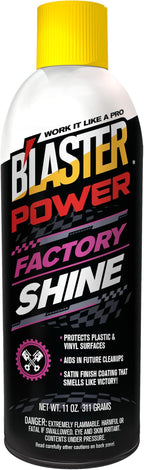 B’laster Plastic Restorer for Cars – Power Factory Shine Spray – Car Detailing Supplies That Restore and Protect Interior Plastics and Vinyl with Satin Finish and UV Protection – 11oz