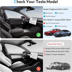 XINTUO Center Console Organizer Tray for Tesla Model Y Juniper 2025-2026 & Model 3 Highland 2024-2026 [Premium PC + Silent Silicone Liner] Cup Holder for Tesla Model Y Juniper Accessories